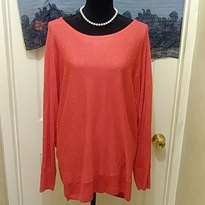 New York & Co. Coral Sweater Sz XL